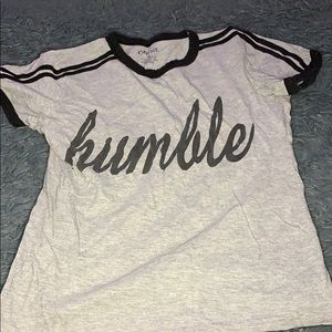 grey and black humble shirt